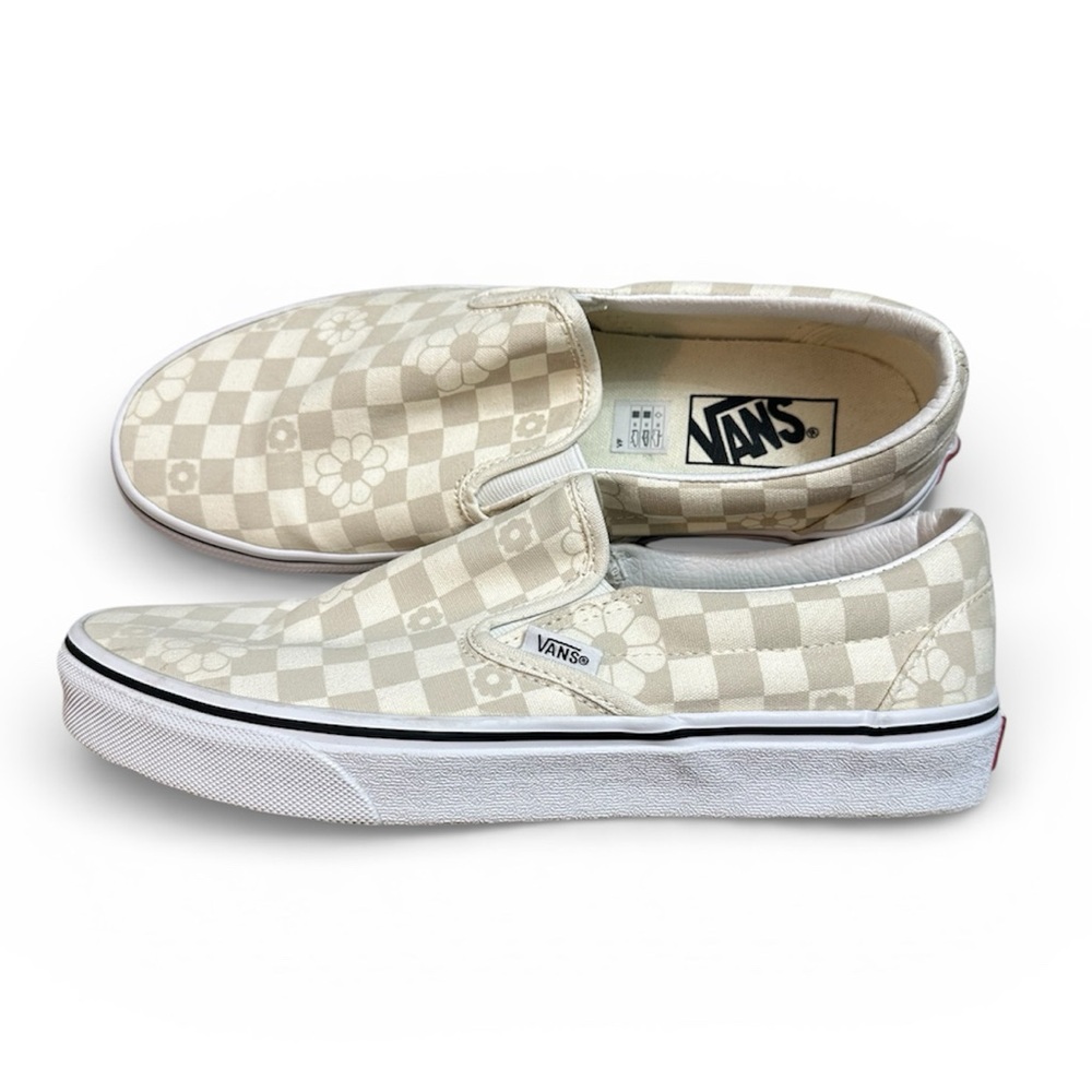 Classic Floral Checkerboard Slip-On Sneaker - Like New‎ Condition